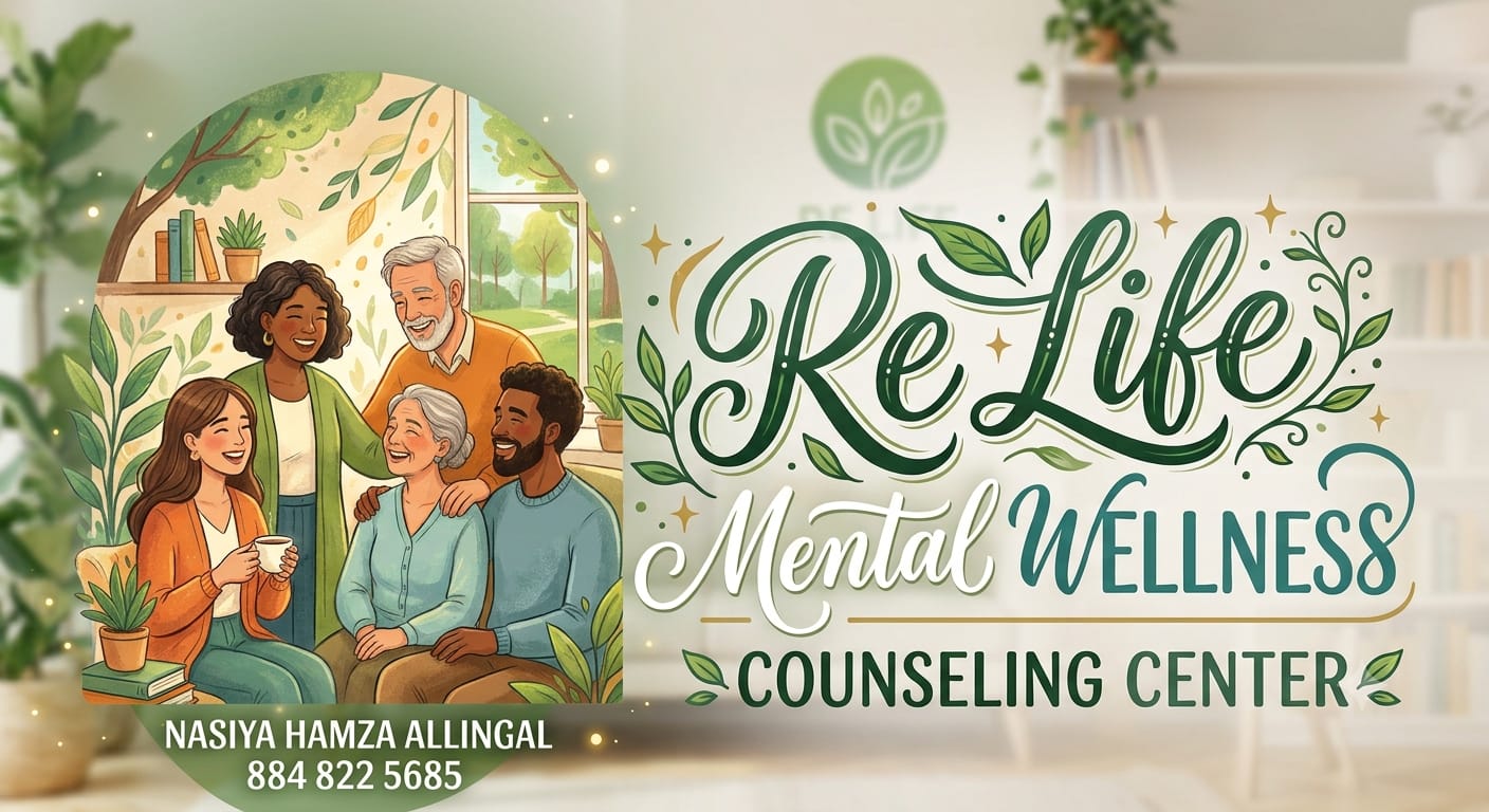 Re Life Mental Wellness counselling centre artwork